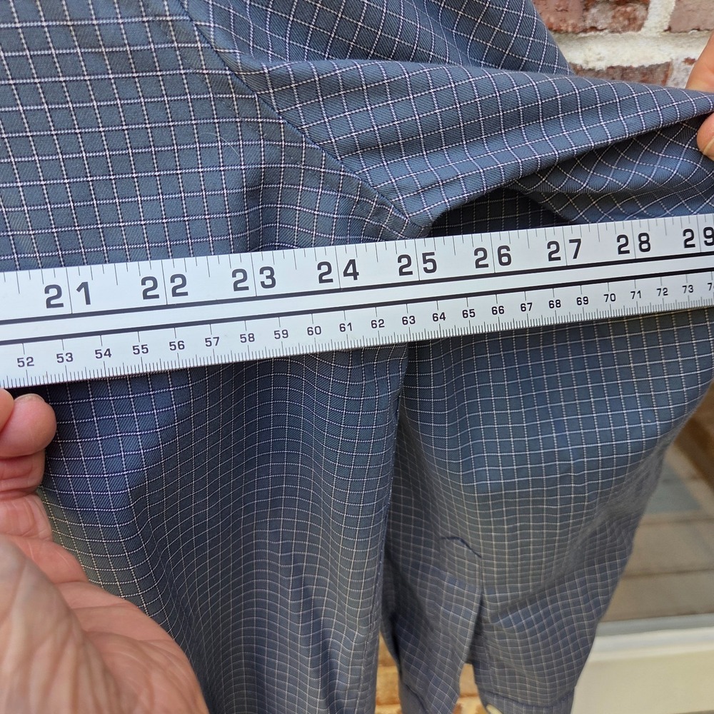 VTG 90's LL Bean Shirt Men XL Blue Grid Check Americana Hong  Kong 100% Cotton - Picture 6 of 8